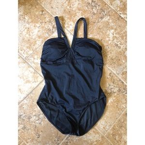 Spanx black one piece swimsuit